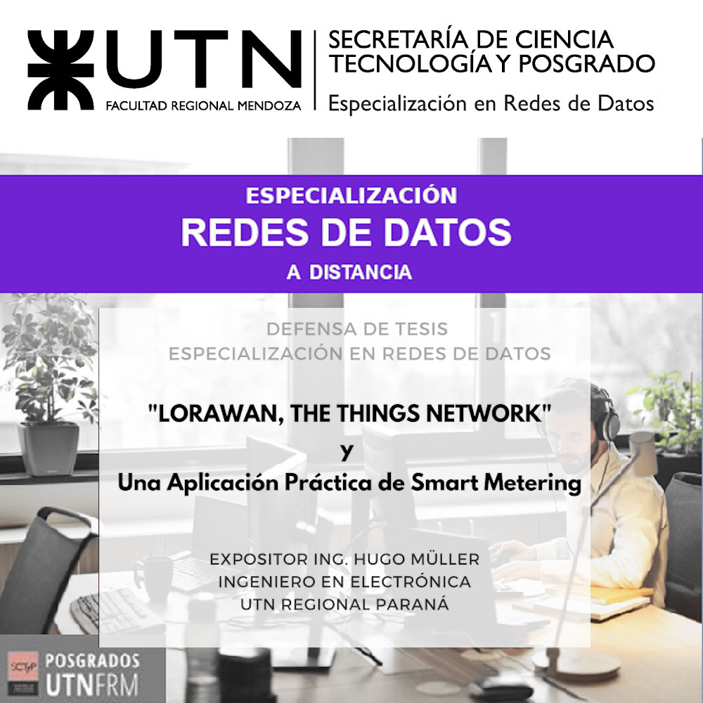 Final Paper Exhibition of Eng. Sp. Hugo Muller - Especializacion en Redes de Datos - UTN - Facultad Regional Mendoza.